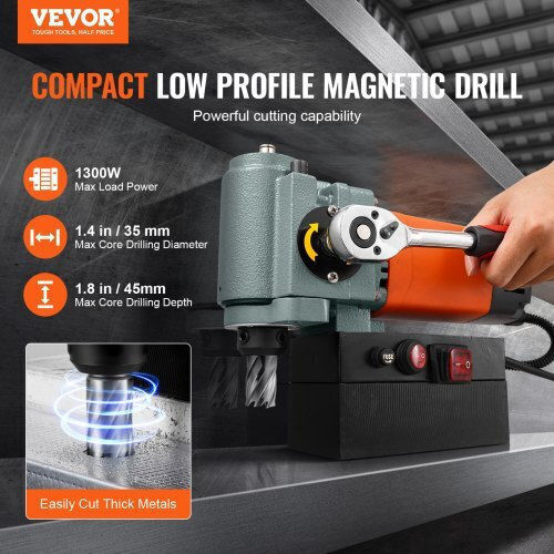 Vevor Μαγνητικό Δράπανο WSCLZ35MM00036YINV2 με Ισχύ 1.3kW