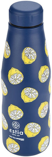 Estia Travel Flask Save the Aegean Μπουκάλι Θερμός Ανοξείδωτο BPA Free 500ml Citrus infusion