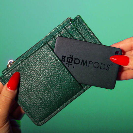 Boompods Boomcard Apple Find My Μαύρο Επαναφορτιζόμενο
