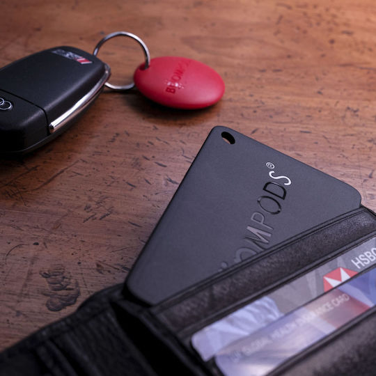 Boompods Boomcard Apple Find My Μαύρο Επαναφορτιζόμενο