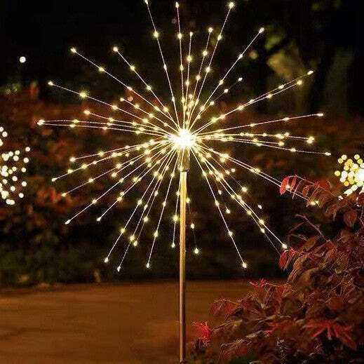120 Lichterketten LED 1m. Warmes Weiß Solar Typ Feuerwerk 1Stück