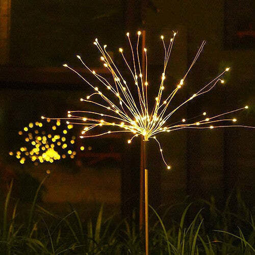 120 Lichterketten LED 1m. Warmes Weiß Solar Typ Feuerwerk 1Stück