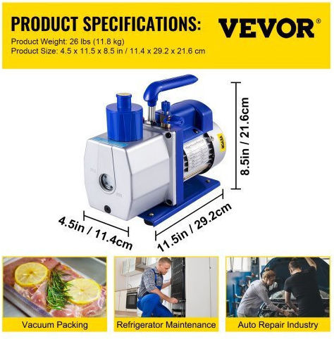 Vevor Αντλία Κενού 7CFM1-2HPZKB00001V2