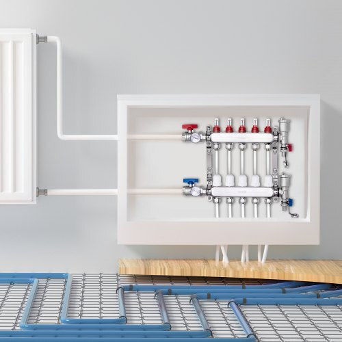 Vevor 5-fach Fußbodenheizungsverteiler-Set Pex-Rohre 1/2" Drfsqbxg5hlgxt75cv0