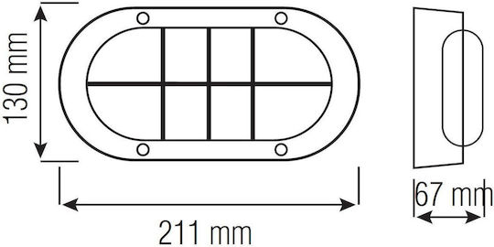 Horoz Electric Iluminat Exterior Montat Pe Perete Led Încorporat 8W 4000K 21.1x13x6.7cm