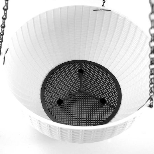 Strend Pro Ghiveci Rattan Alb Strend Pro Ghiveci Rattan Alb