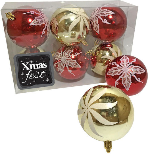 Ornament suspendat Glob Plastic Multicolor Set 6buc