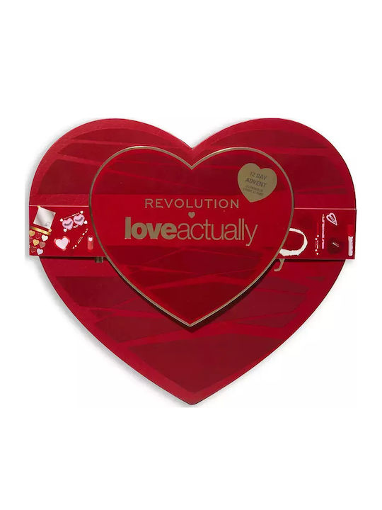 Revolution Beauty x Love Actually 12 Days Set de machiaj Calendar Advent pentru Față, Ochi și Buze 12buc