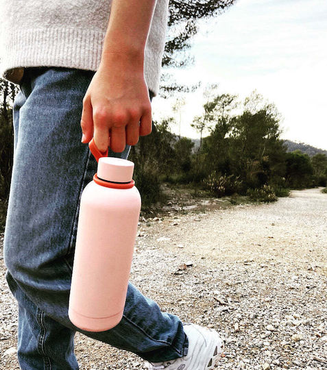 Ekobo Stainless Steel Thermos Bottle BPA Free 500ml Blush with Loop