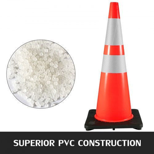 Vevor Traffic Cone Made of Plastic in Orange Colour 91x91cm