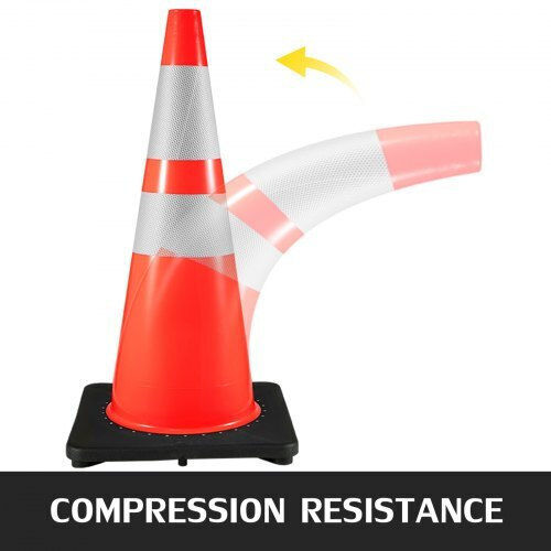 Vevor Traffic Cone Made of Plastic in Orange Colour 91x91cm