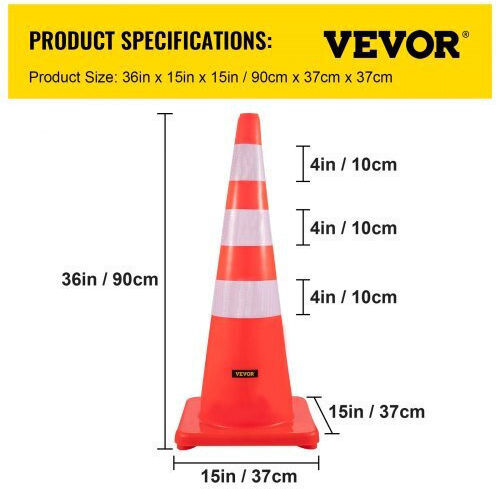 Vevor Cone Orange W37xH37cm