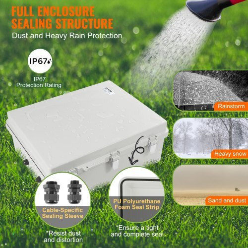 Vevor Surface Mounted Electrical Box Branching Watertight IP67 in Black Color