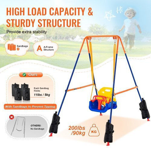 Vevor Plastic Foldable Swing Beige
