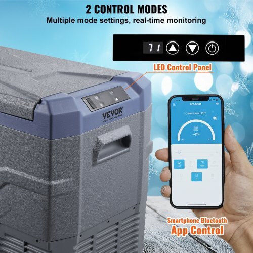 Vevor Φορητό Ψυγείο 45lt 100-240V / 12V / 24V Γκρι