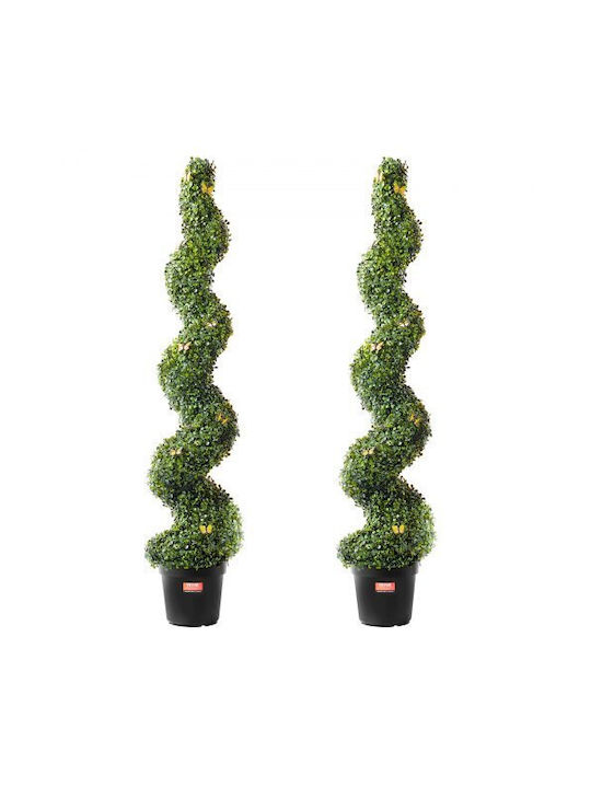 Artificial Outdoor Tree Buxus (Common box) Green 152.4cm 2pcs Vevor