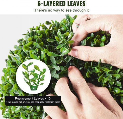 Künstlicher Baum für den Außenbereich Buxus (Gewöhnlicher Buchsbaum) Grün 91.44cm 2Stück Vevor