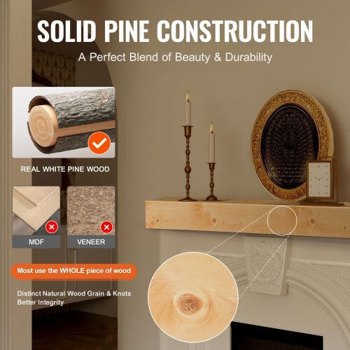 Rustic Wooden Cast Iron Shelf 72" Vevor Fbjxblj72ycfcyc1vv0