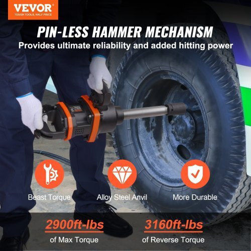 Vevor Air Impact Wrench 1" KQ2800N15500N4YGMV0