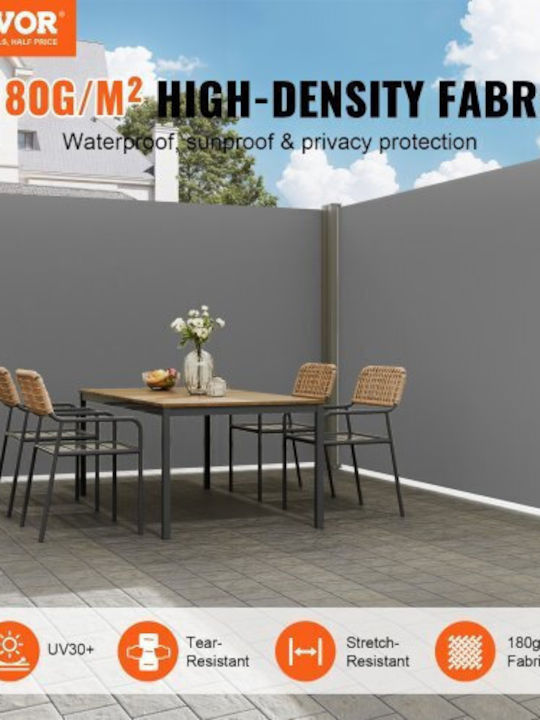 Vevor Faltbare Seitenmarkise 79''x236'' Grau Ksscp200x600qpnqgv0