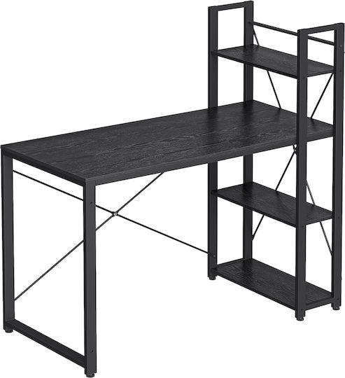 Γραφείο Vasagle Ράφια 120 Cm Ebony Black