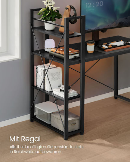 Γραφείο Vasagle Ράφια 120 Cm Ebony Black