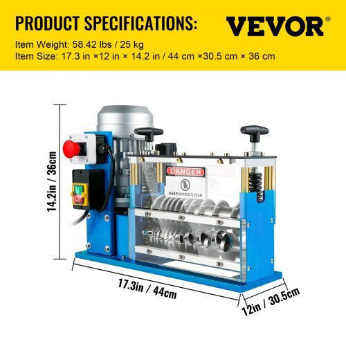Vevor Automatic Wire Stripper with Length 358mm Electric