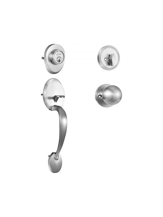Set de Mâner și Încuietoare pentru Ușă Vevor Satin Nickel Xnsbdmndshxlgyj8mv0
