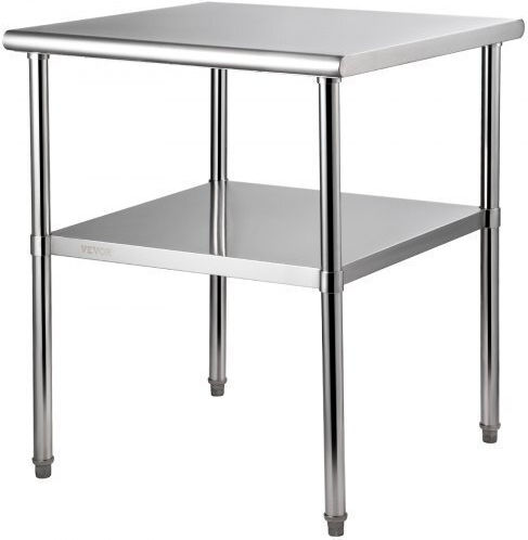 Τραπέζι Προετοιμασίας Vevor Ανοξείδωτο 30x30x36 800lbs Ρυθμιζόμενο Ράφι & Πόδια J30x30x36inchmq0dv0