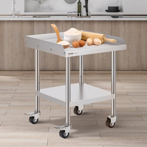 Τραπέζι Εργασίας Ανοξείδωτο Vevor 24"x24" Ρόδες Cfbxggztdjlslbjrwv0