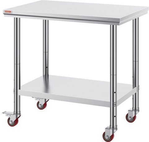 Επαγγελματικός Πάγκος Εργασίας Vevor 36x24" Ρόδες Ρυθμιζόμενο Ράφι Sygzt36x24indjl01v0