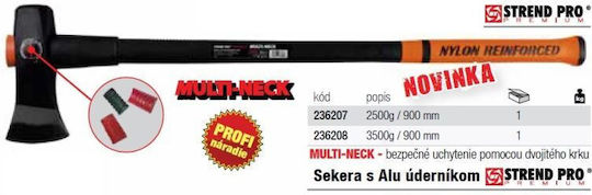Strend Pro 236207 Topor Lungime 90cm și Greutate 2.5kg cu Mâner din Fibra de Sticlă