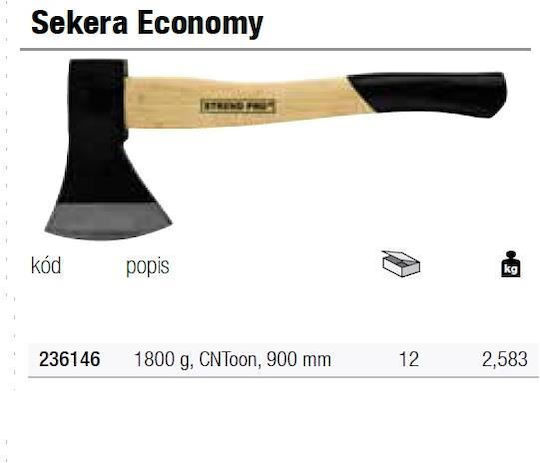 Strend Pro 236146 Topor De Împărțire Lung De 90cm Și Cu Greutatea De 1.8kg Cu Mâner Din Lemn