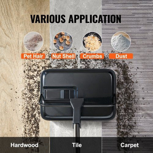 Vevor Manual Carpet Sweeper 20 cm Sweeping Width 300 ml Bin Cleans Dust & Pet Hair Gsqsqbddbdd11gaydv0