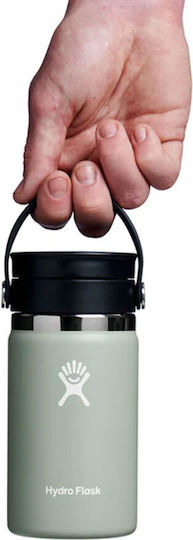 Hydro Flask Wide Flex Sip Lid Ποτήρι Θερμός Ανοξείδωτο BPA Free 355ml Γκρι