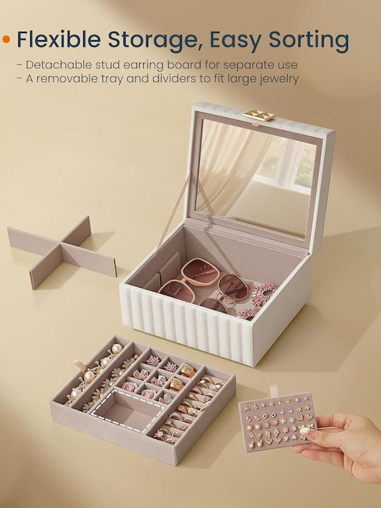 Songmics Home Anah 2-Tier Jewelry Box with Mirror
