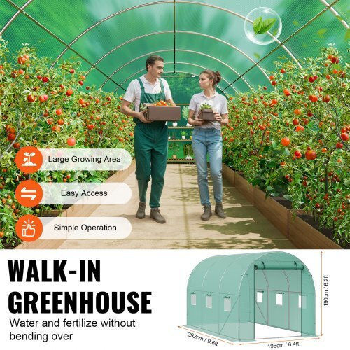 Vevor SDXWS10X7X7FP2NGIV0 Seră Tunel 2.9x2x1.9m