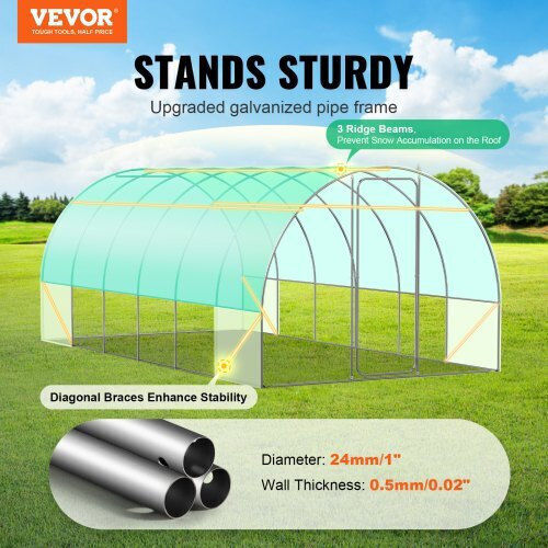 Vevor SDXWS20X10X7C44VZV0 Θερμοκήπιο Τούνελ 5.9x2.95x2.25m