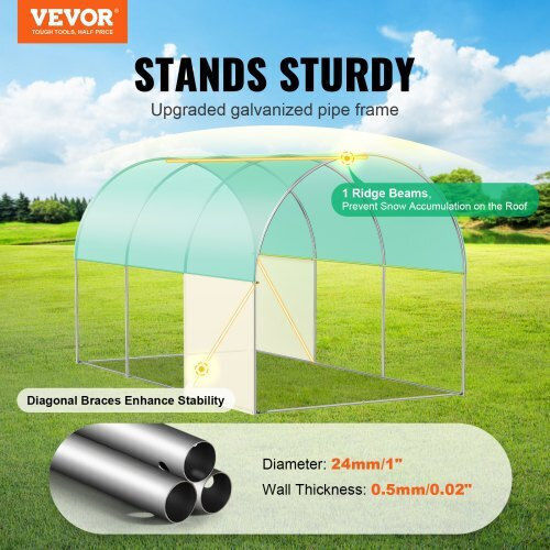 Vevor SDXWS10X7X7FP2NGIV0 Seră Tunel 2.9x2x1.9m
