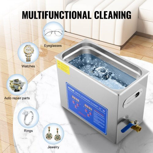 Vevor Ultrasonic Cleaner 6L Inox with Digital Timer