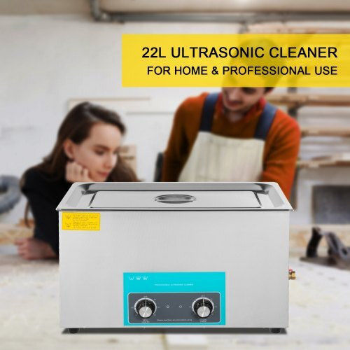 Vevor Curățător Ultrasonic 22lt Inox Cu Temporizator Mecanic
