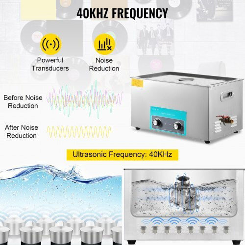 Vevor Curățător Ultrasonic 22lt Inox Cu Temporizator Mecanic
