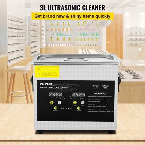 Vevor Ultrasonic Cleaner 3lt with Digital Timer