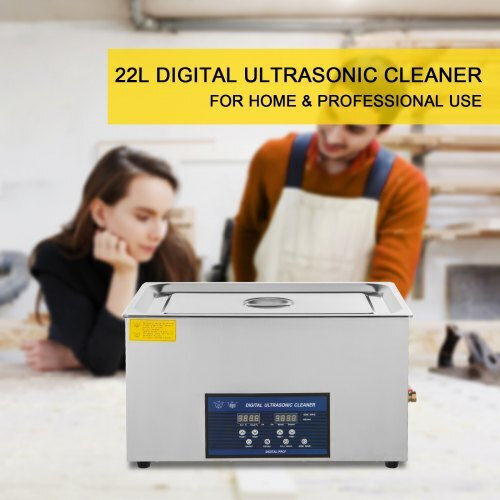 Vevor Curățător Ultrasonic 22lt Inox Cu Temporizator Digital