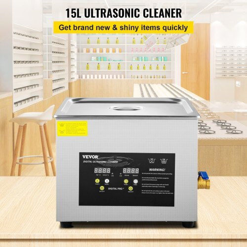 Vevor Καθαριστής Υπερήχων 15lt με Ψηφιακό Χρονοδιακόπτη