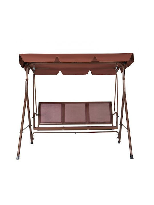 Leagăn de verandă Vevor cu 3 locuri, cu copertină reglabilă, maro Tjqq68inx44ivddhlv0