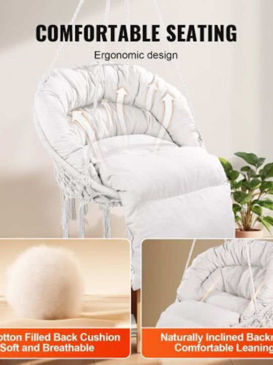 Hanging Hammock Chair Vevor Cushion Indoor & Outdoor Space Xgsdysyqyxkzhtr7jv0