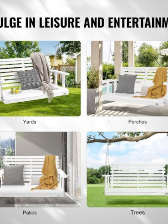 Wooden Veranda Swing Vevor 4 Ft White Garden Swing Chains 880 Lbs Capacity Mlqqcmk4yc0004zalv0