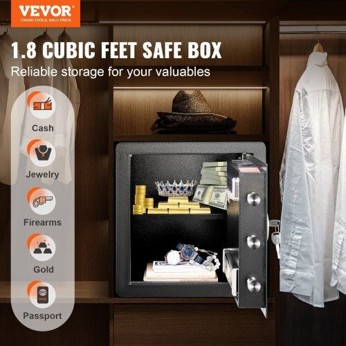 Vevor Safe with Digital Lock L43xW33xH40cm LSBXXHSLSLF186U0WV0