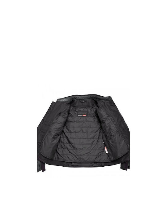 Nordcode Racer Men's Motorcycle Jacket Leather 4 Seasons Black